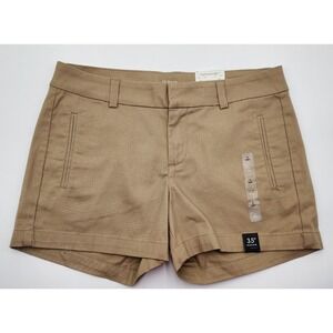 ANA A New Approach Twill Shorts Gold Dust Size 4 NWT 3.5 Inseam Chino